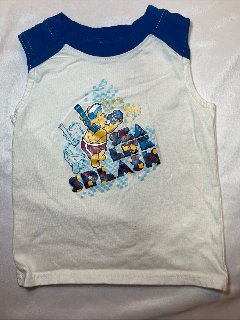 Vintage Disney Baby 24M Winnie The Pooh Sea Life Splash Tank Top